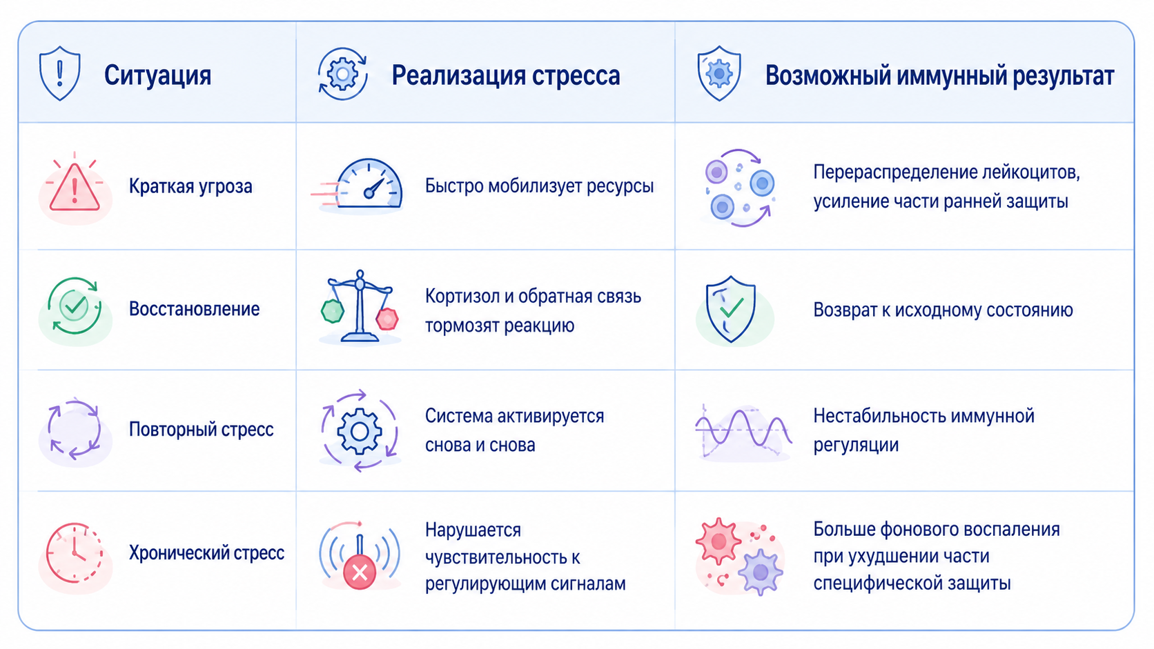 Инфографика: как меняется иммунная реакция